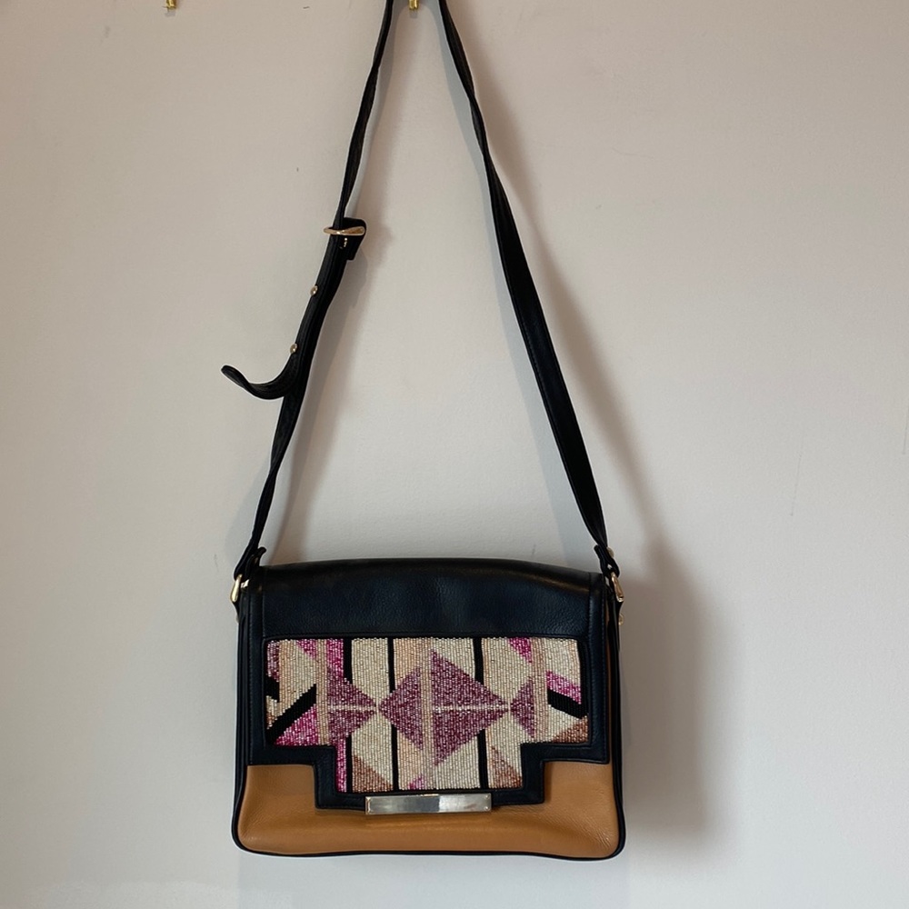 Lizzie Fortunato beaded flap front purse